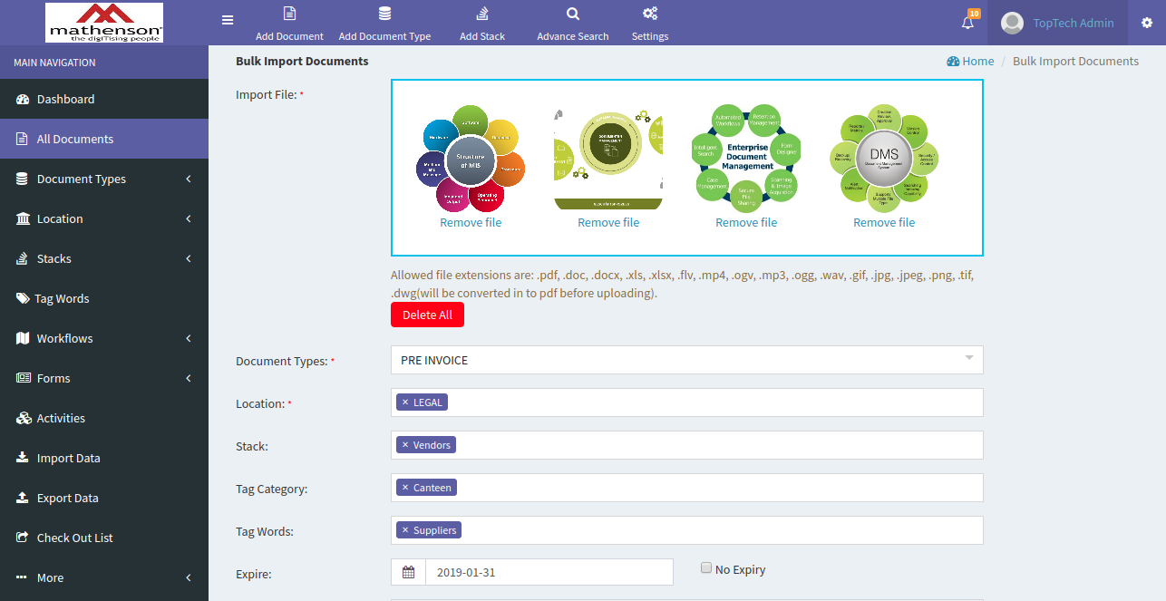 Bulk Import Documents